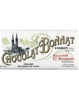 Tablette de chocolat Hacienda el Rosario 100gr - Bonnat
