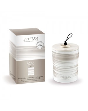 Bougie déco parfumée rechargeable Rêve blanc - Esteban