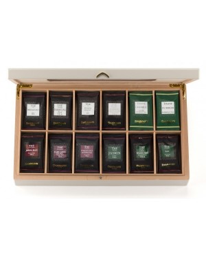DAMMANN - Coffret vide en bois pour 48 sachets de thé
