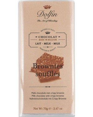 Tablette de chocolat au lait  et  brownies soufflés - Dolfin